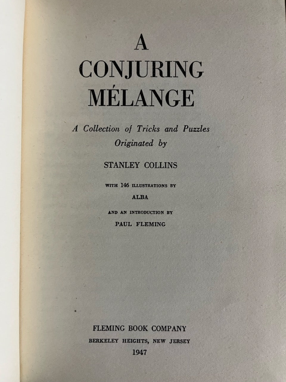A Conjuring Melange  - Stanley Collins
