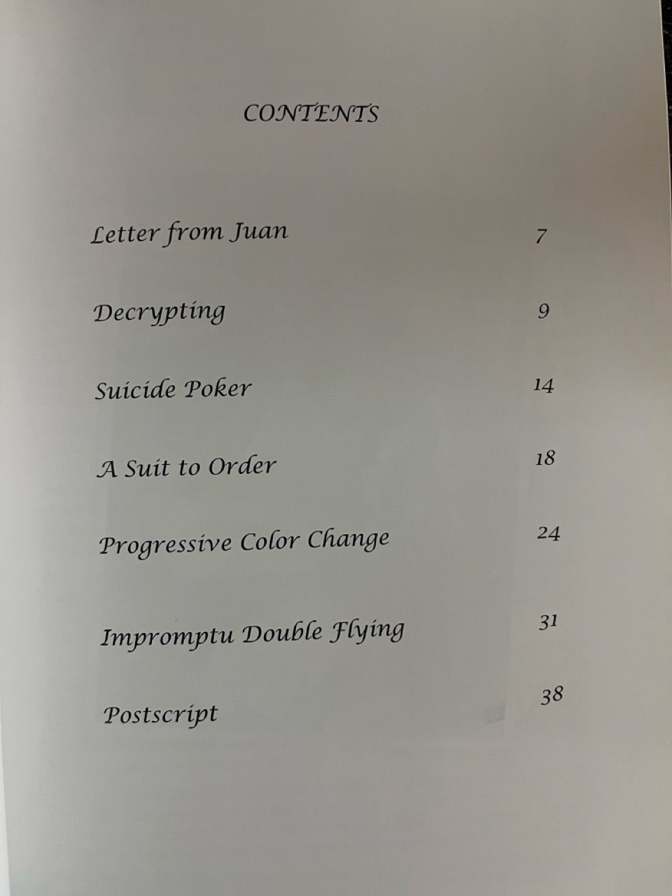 Letters From Juan, Vols.1-6 - Juan Tamariz