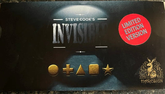 Box of Steve Cook's Invisible with limited edition label on a dark surface