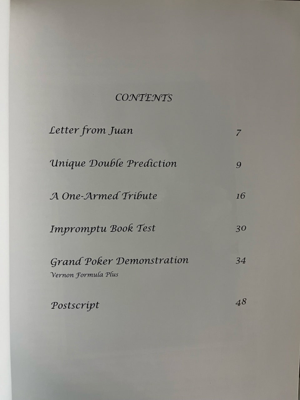 Letters From Juan, Vols.1-6 - Juan Tamariz