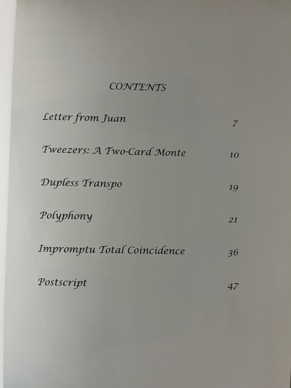 Letters From Juan, Vols.1-6 - Juan Tamariz