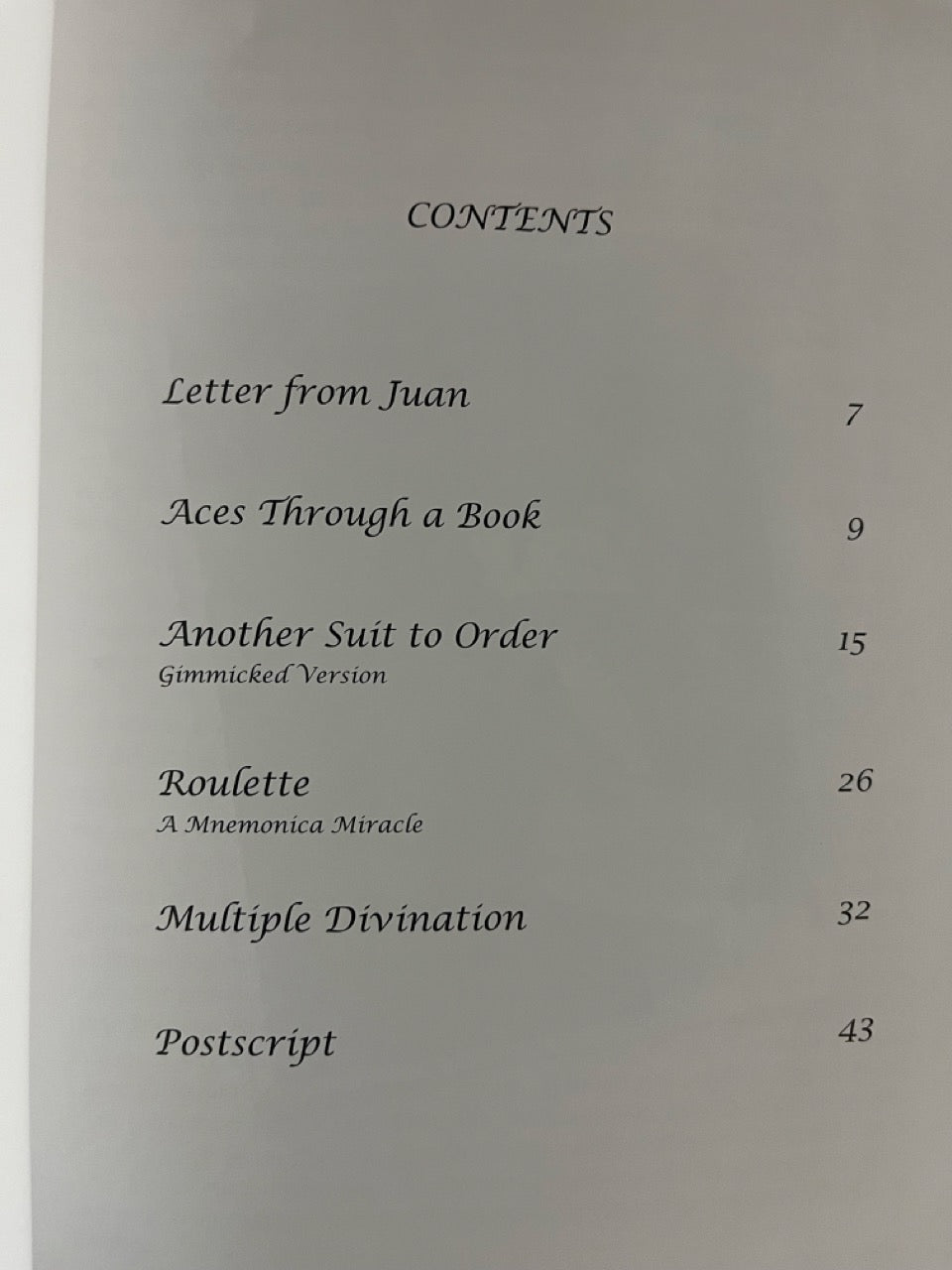 Letters From Juan, Vols.1-6 - Juan Tamariz
