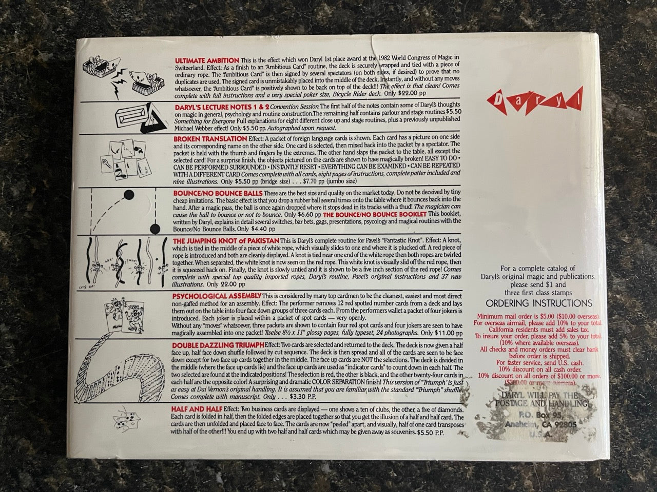 Daryl's Ambitious Card Omnibus - Stephen Minch (1st ed.)