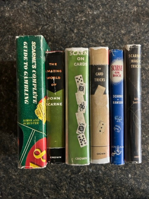 6 Different John Scarne Books (Some SIGNED + extras)