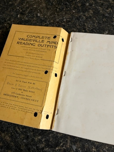 LaVellma's Vaudeville Budget for Mind-Readers Magicians and Ventriloquists - David Lustig