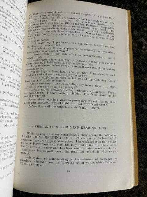 LaVellma's Vaudeville Budget for Mind-Readers Magicians and Ventriloquists - David Lustig