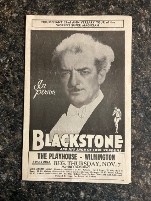 Blackstone Playbill