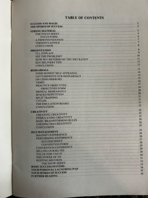 Success & Magic, Progress Guide - Michael Ammar - SIGNED