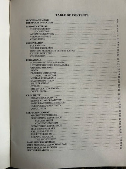 Success & Magic, Progress Guide - Michael Ammar - SIGNED