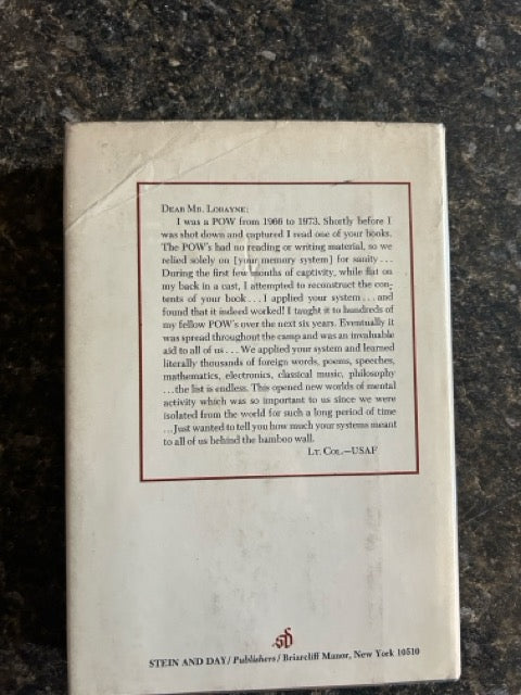The Memory Book - Harry Lorayne & Jerry Lucas - SIGNED