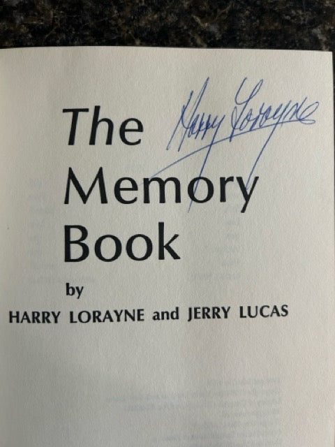 The Memory Book - Harry Lorayne & Jerry Lucas - SIGNED