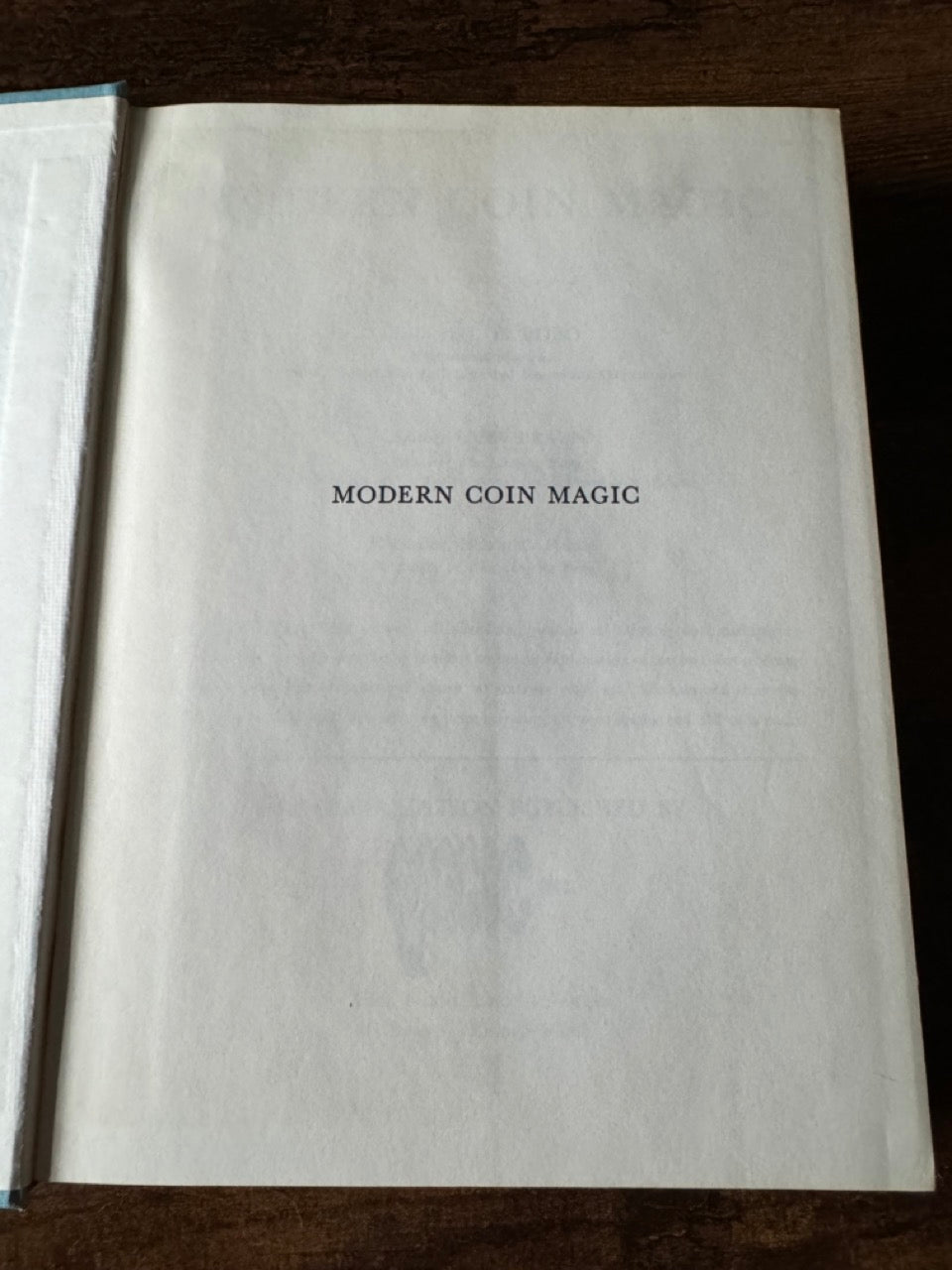 The New Modern Coin Magic - J.B. Bobo - HC