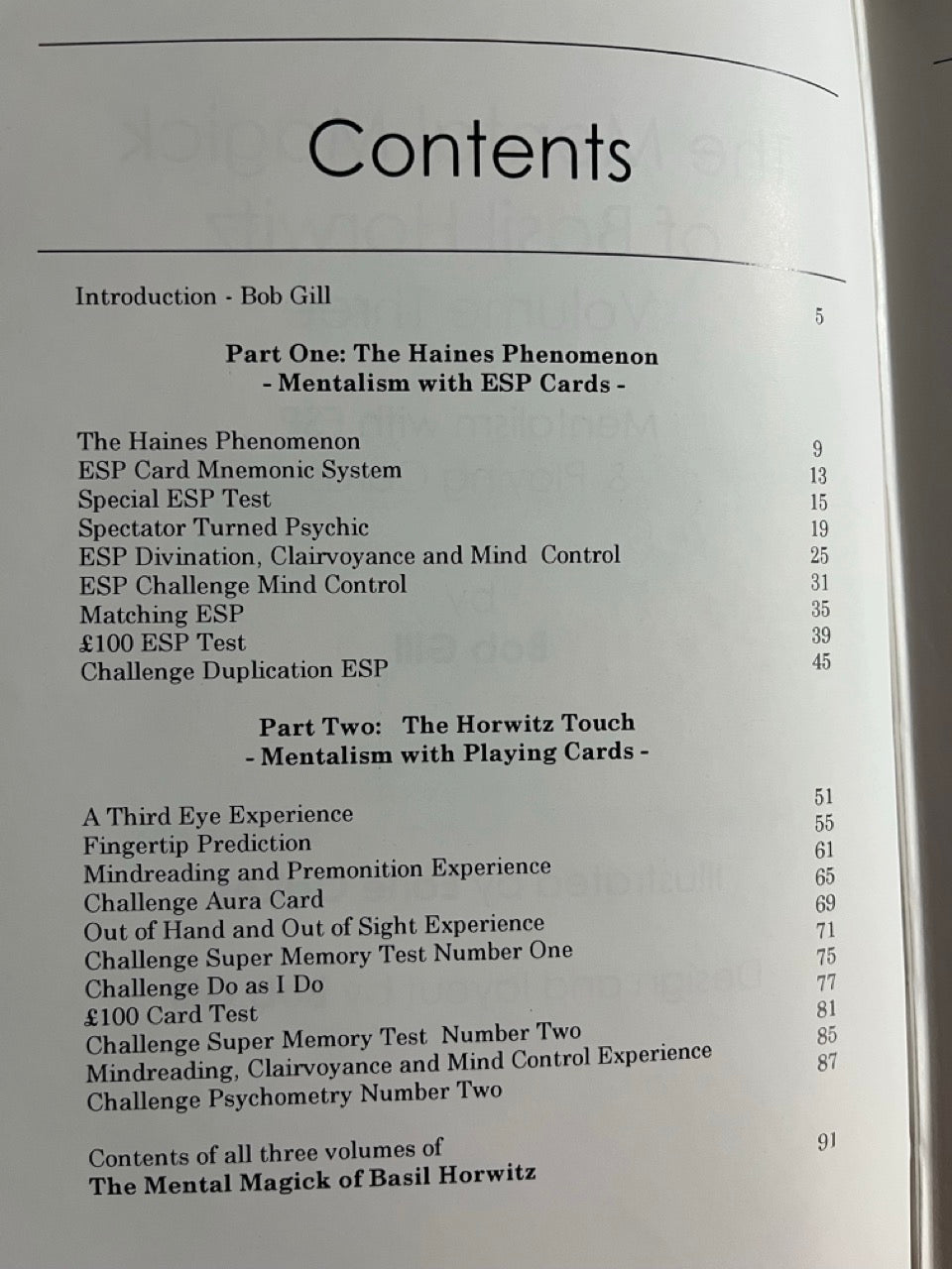 The Mental Magick of Basil Horwitz  Vols. 1-5