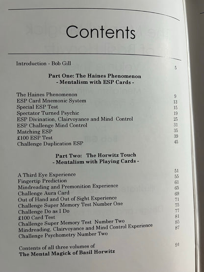 The Mental Magick of Basil Horwitz  Vols. 1-5
