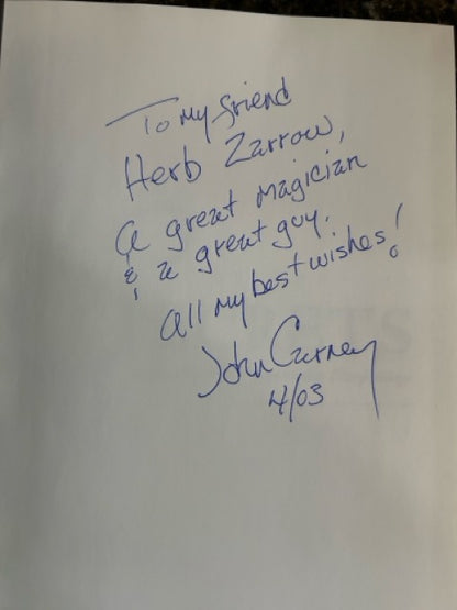 The Book Of Secrets - John Carney - SIGNED