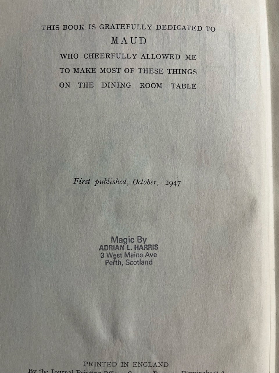The Magic of Louis S. Histed - Fabian