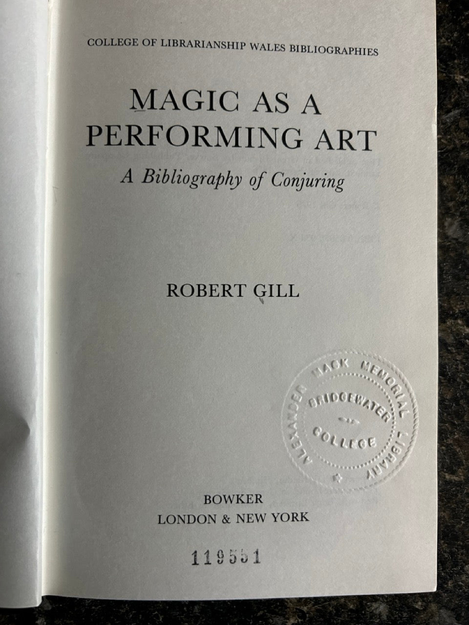 Magic as a Performing Art - Robert Gill