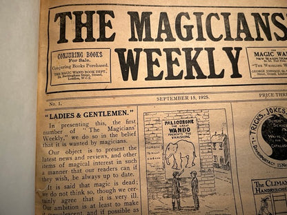 The Magician's Weekly #1-9 (1925-26)