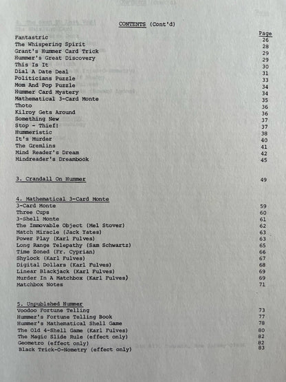 Bob Hummer's Collected Secrets - Karl Fulves