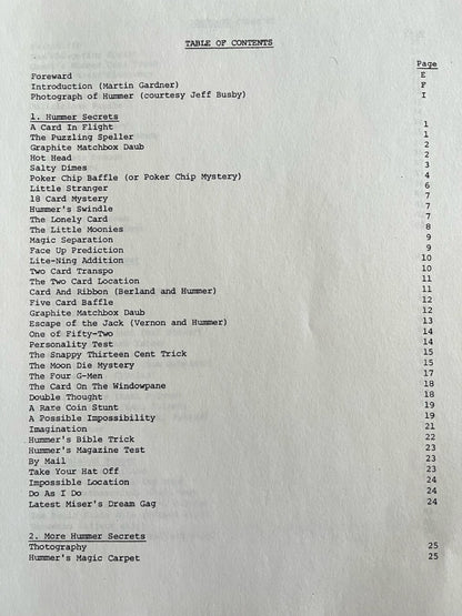 Bob Hummer's Collected Secrets - Karl Fulves