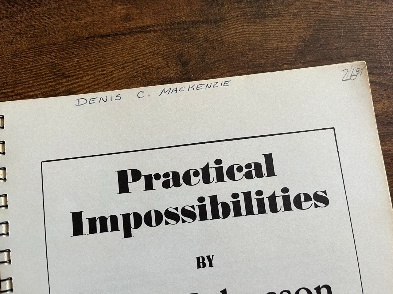 Practical Impossibilities - Rick Johnsson