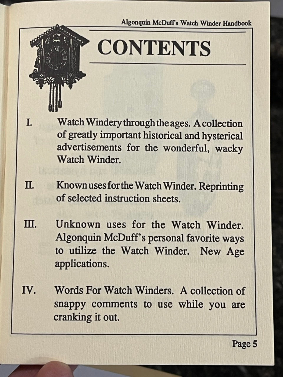 Watch Winder Handbook - Algonquin McDuff