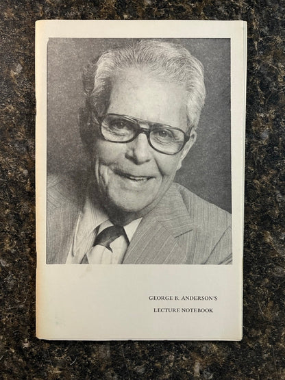 George B. Anderson's Lecture Notebook