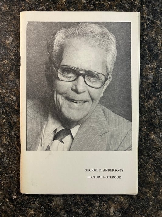 George B. Anderson's Lecture Notebook