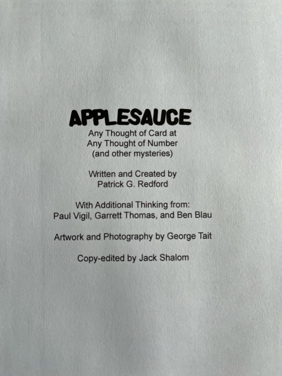 Applesauce - Patrick Redford