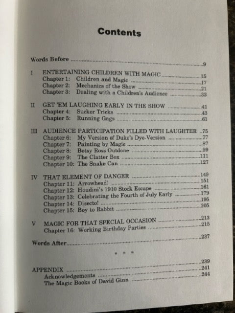 Professional Magic for Children - David Ginn (HC or PB)