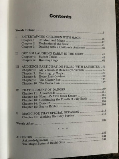 Professional Magic for Children - David Ginn (HC or PB)