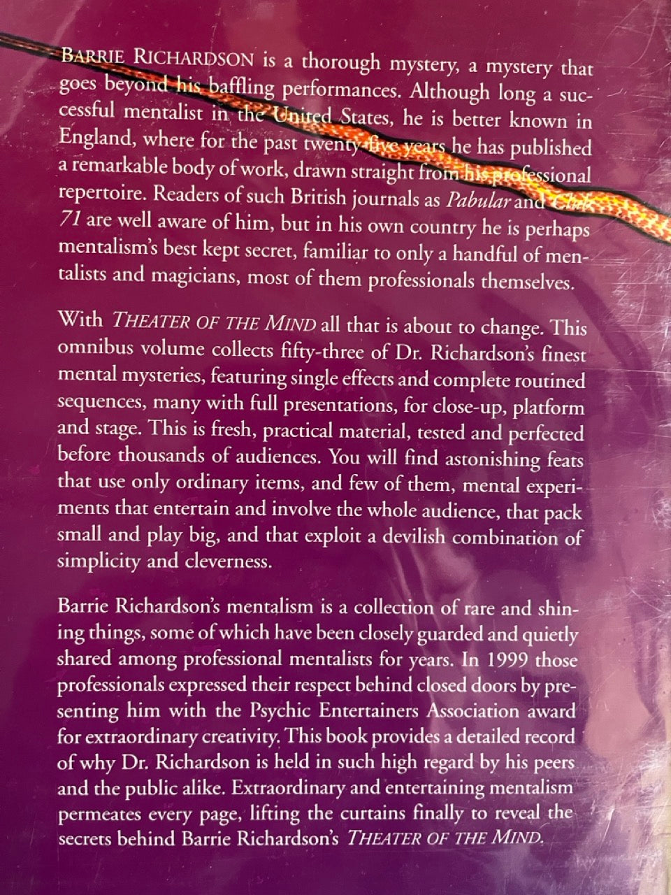 Theatre of The Mind (Vols. 1, 2 & 3) - Barrie Richardson (All 1st editions)