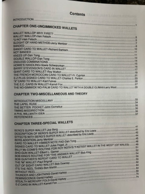 Card To Wallet: The Book - Jerry Mentzer