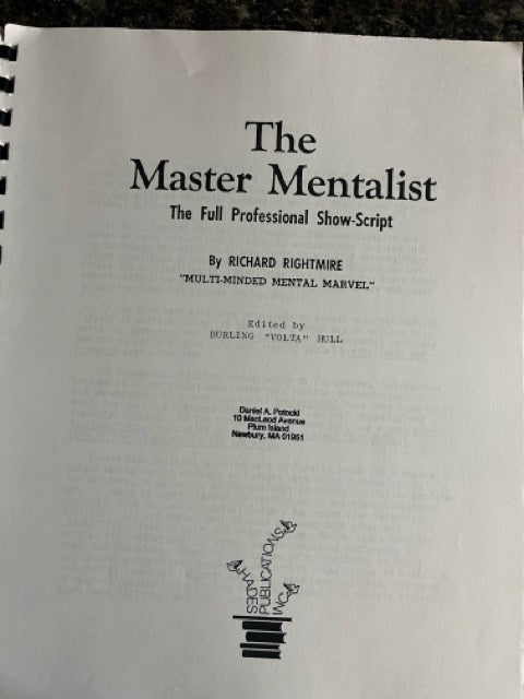 The Master Mentalist - Richard Rightmire