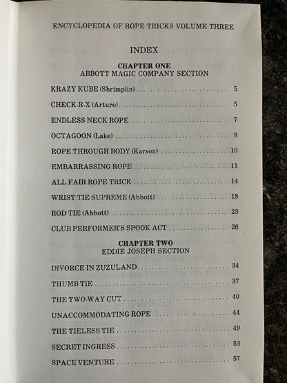 Abbott's Encyclopedia of Rope Tricks Vol. 3 - Stewart James