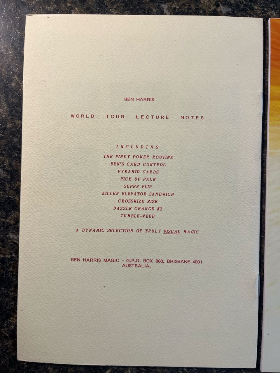 3 Ben Harris Booklets