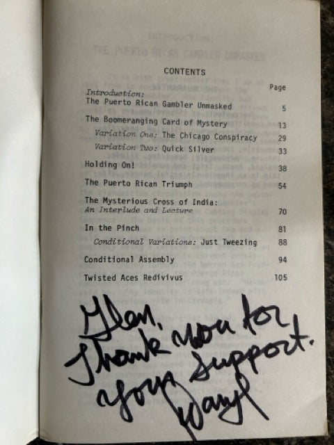 Secrets of a "Puerto Rican Gambler" - Stephen Minch - SIGNED