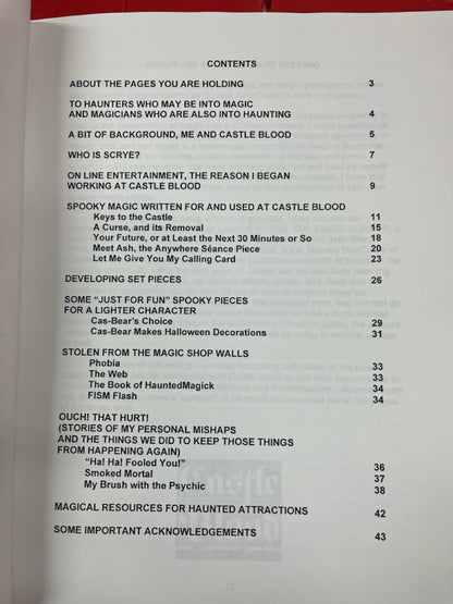 Scrye's Castle Blood Magic Presentation Companion/Sampler - Chris Handa - SIGNED