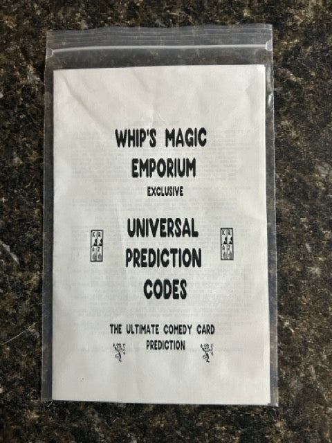 Universal Prediction Codes - Whip's Magic Emporium  (Tom Craven estate) TC10