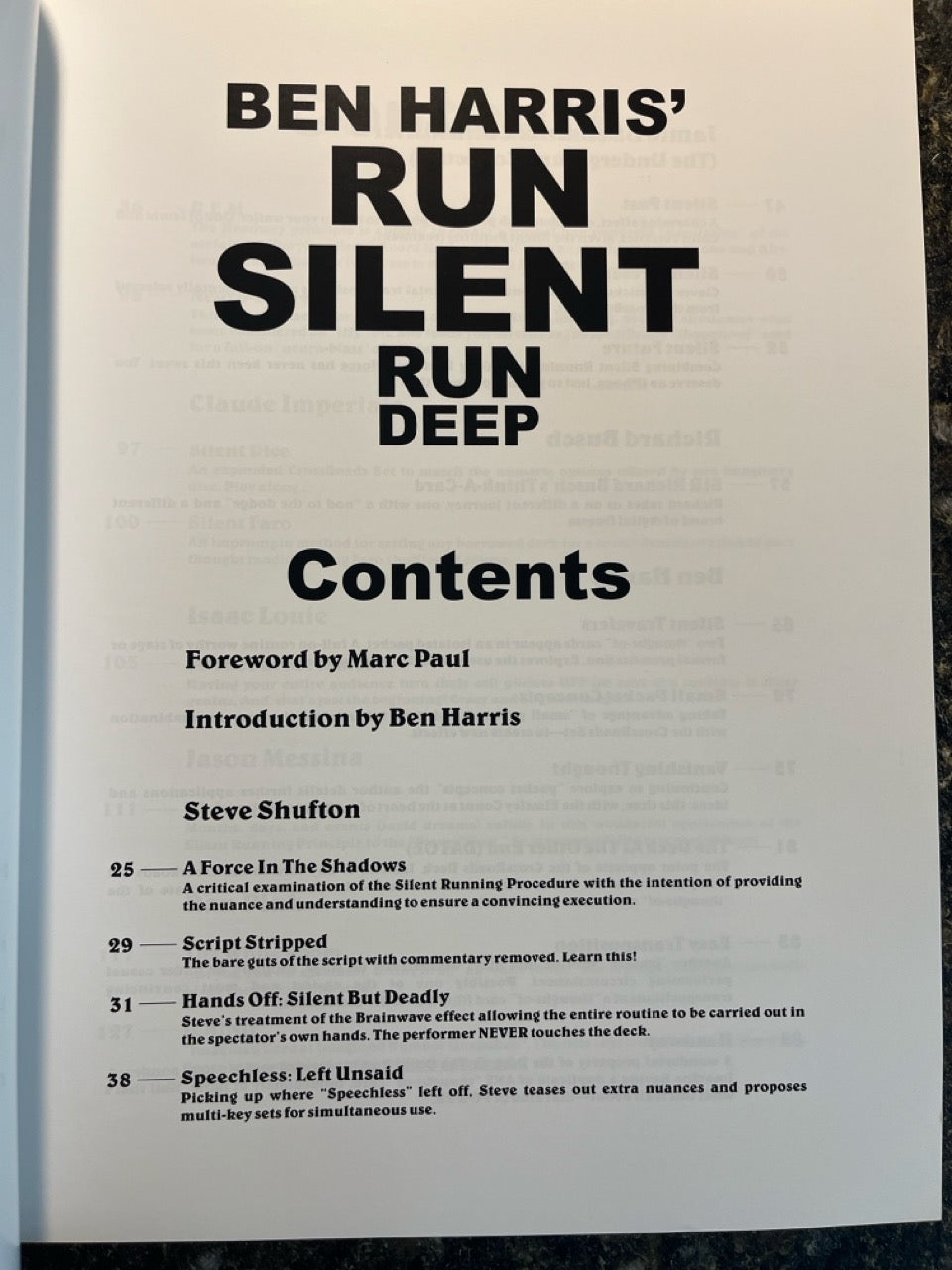 Ben Harris' Run Silent Run Deep