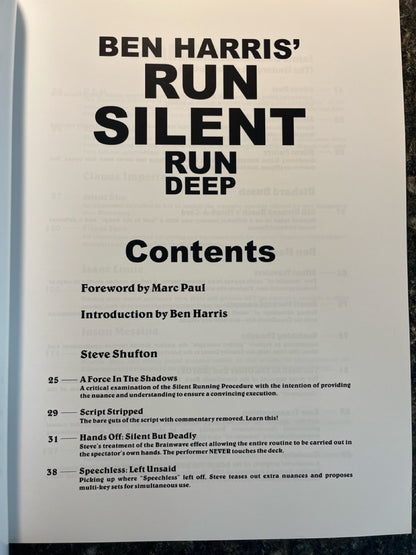 Ben Harris' Run Silent Run Deep