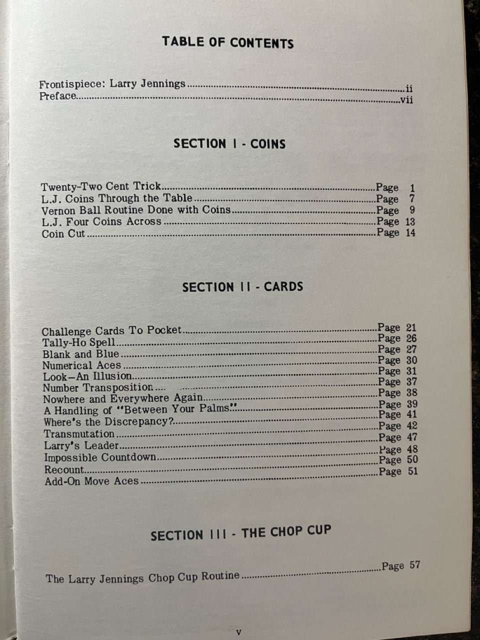 Larry Jennings on Card & Coin Handling - Larry Jennings (paperback)