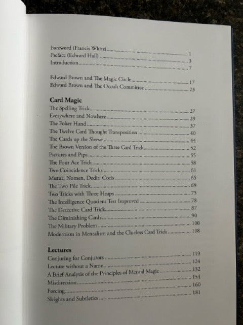 The Card Magic of Edward G. Brown - Trevor H. Hall/Andi Gladwin