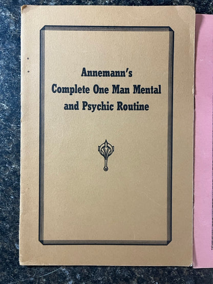 3 More Annemann Booklets