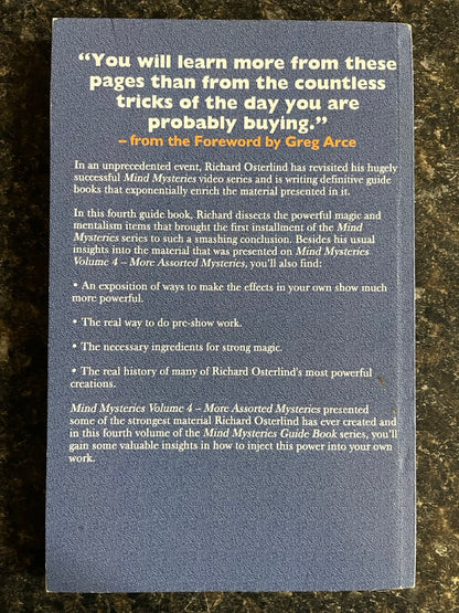Mind Mysteries Guide Book, Vol. 4: More Assorted Mysteries - Richard Osterlind