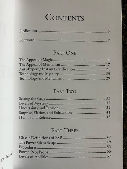 The Principles of Mentalism - Richard Osterlind (used copy)