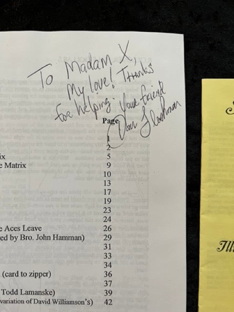 The Magic of Dan Fleshman (Lecture Tour Notes) - SIGNED
