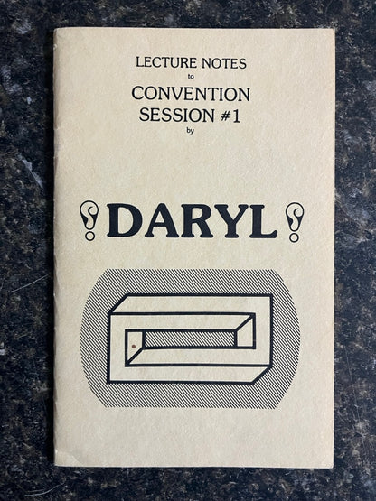 Lecture Notes to Convention Session #1 - Daryl (LIKE NEW)