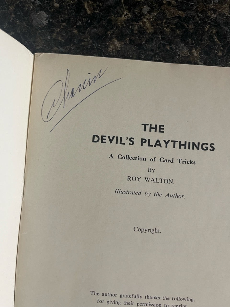 The Devil's Playthings - Roy Walton (SIGNED by Jack Chanin)