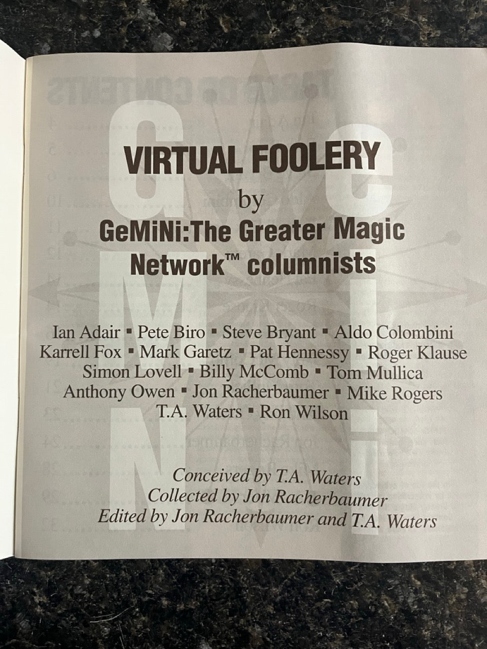 Virtual Foolery: GeMiNi Greater Network Columnists - Racherbaumer